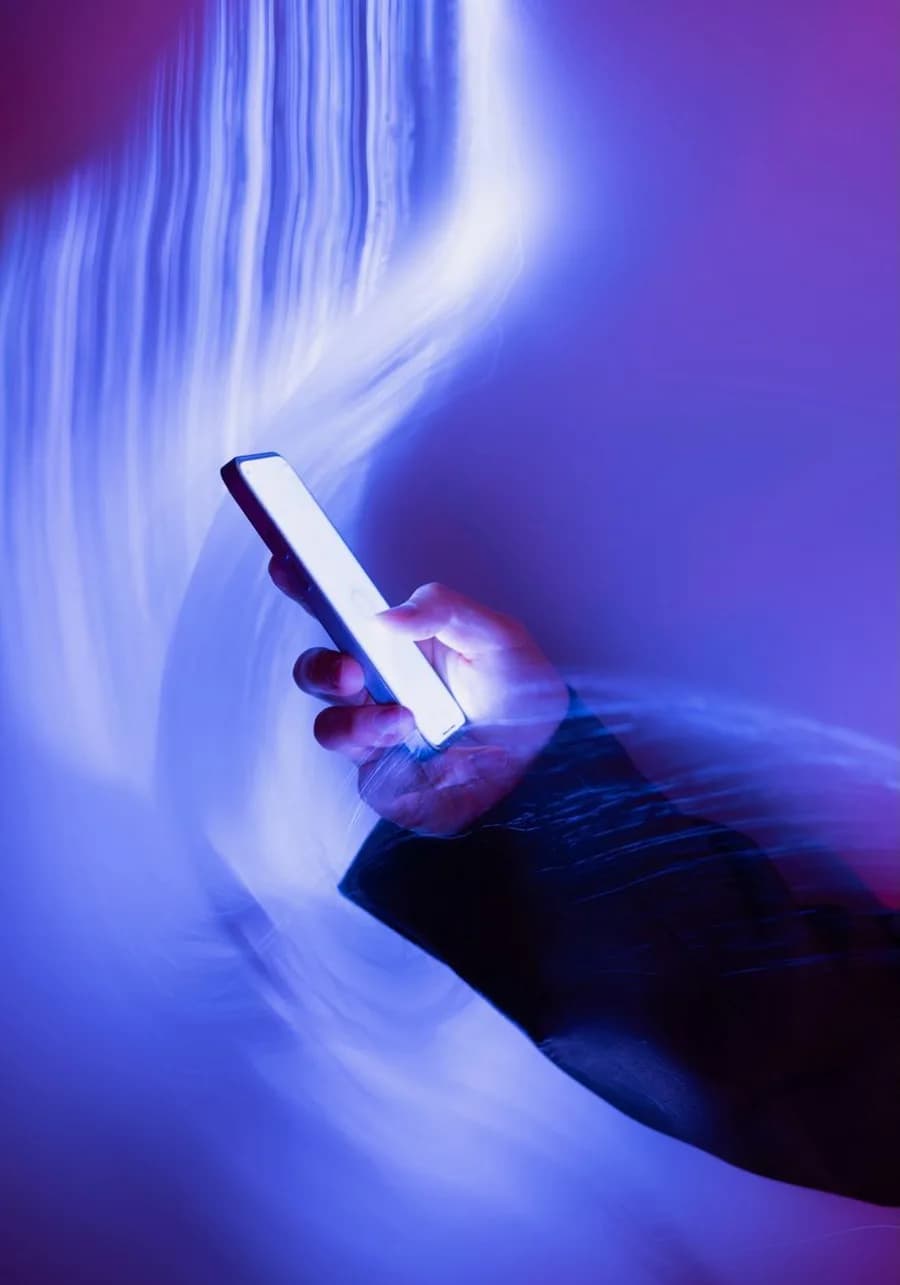 A person using a mobile product